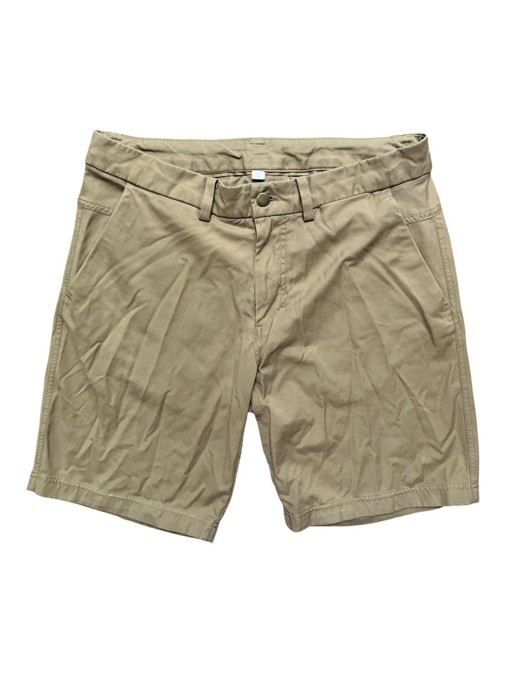 Lululemon ABC Classic Fit Golf Shorts Olive Green 9 Inch Inseam Performance